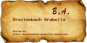 Breitenbach Arabella névjegykártya